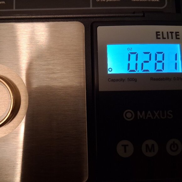 White Gold Band Ring Stamped W 14K - Picture 4 of 6